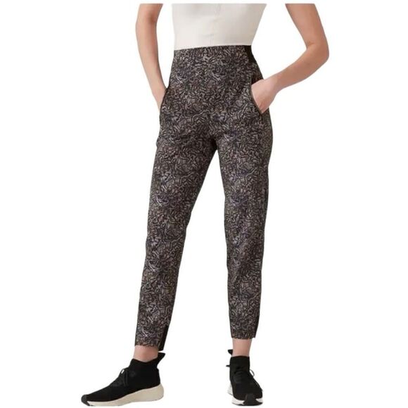 Athleta Trekkie Abstract Print Jogger Pants Size 6 - Picture 1 of 9